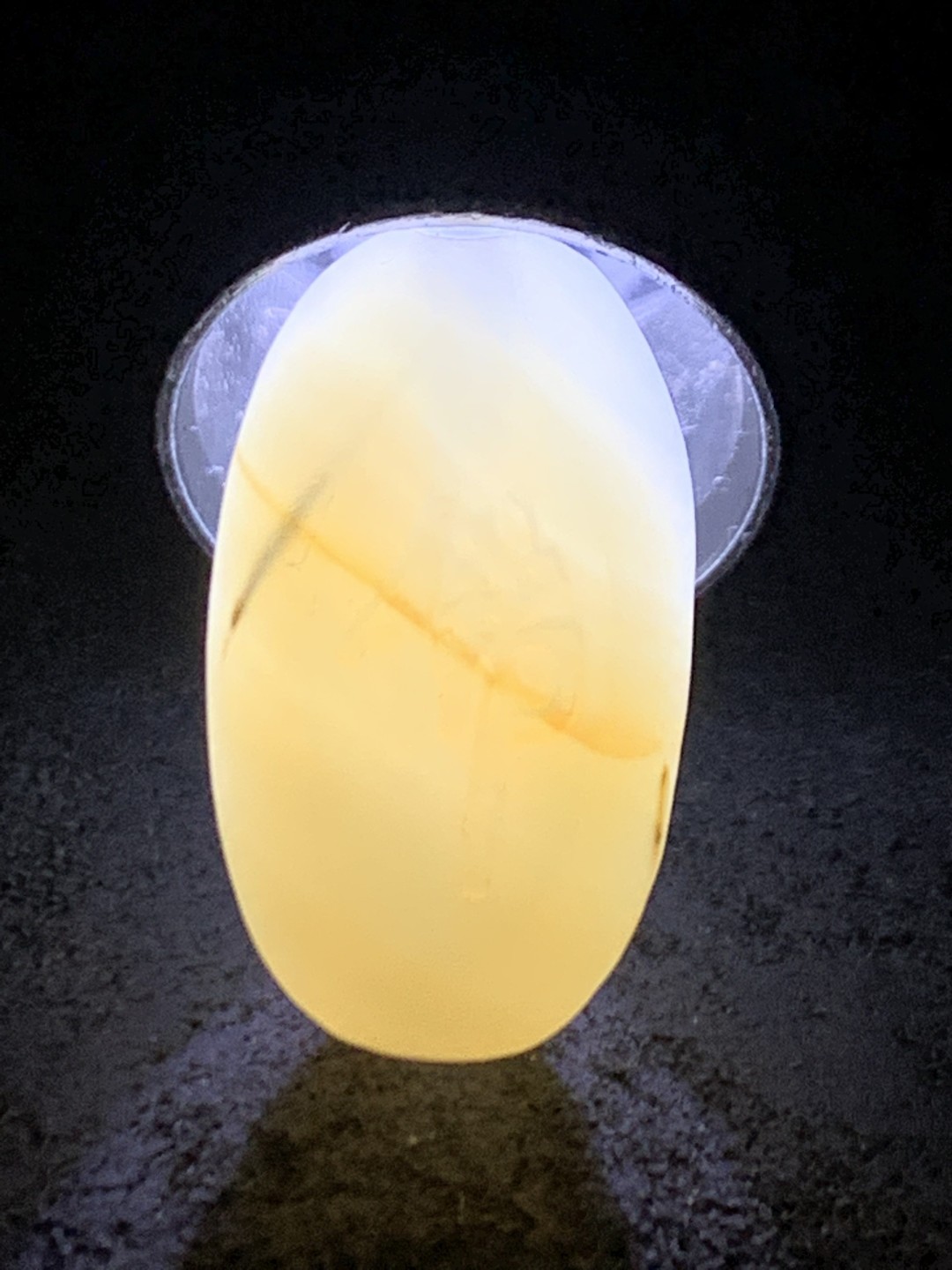 精美亚光高玉化海洋玉髓手工俏色巧雕佛字桶珠一个！