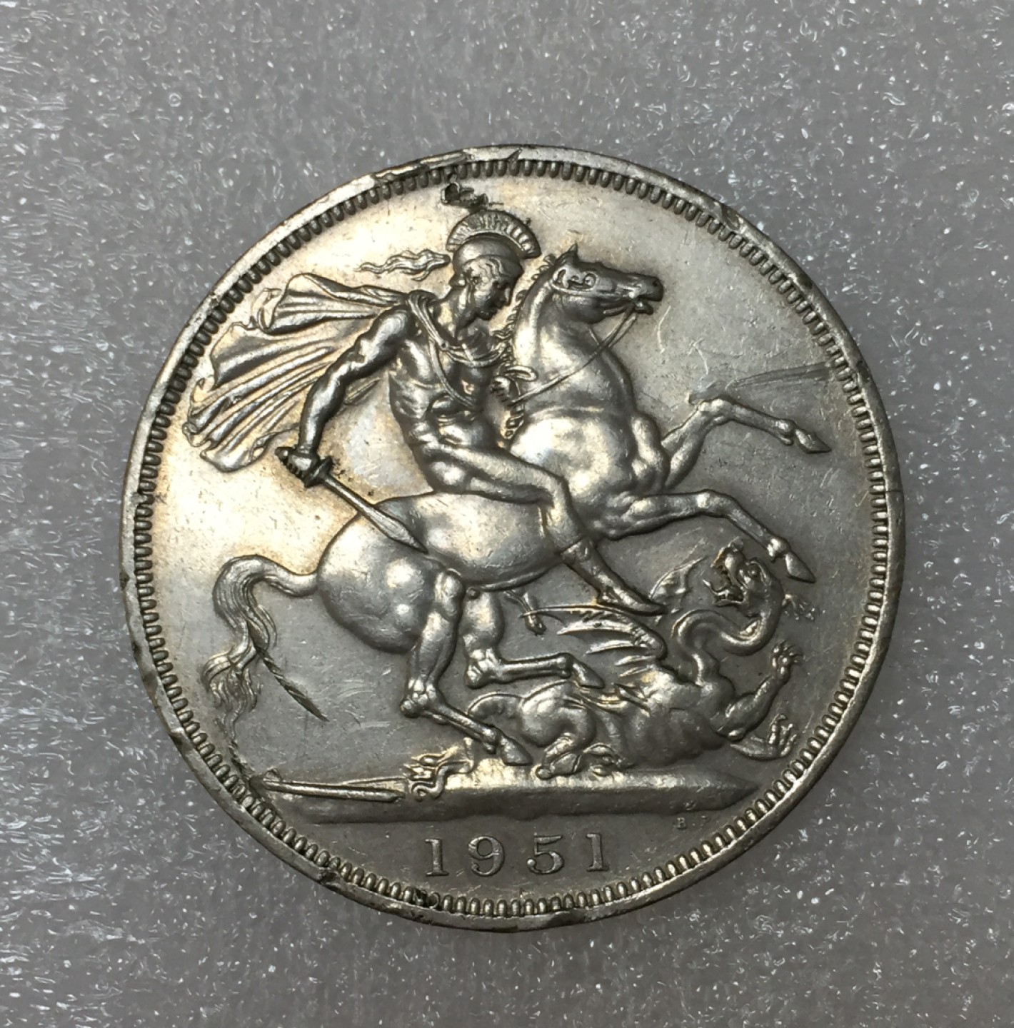 方圆集藏第四期专场 11463-英国1951年乔治六世马剑克朗