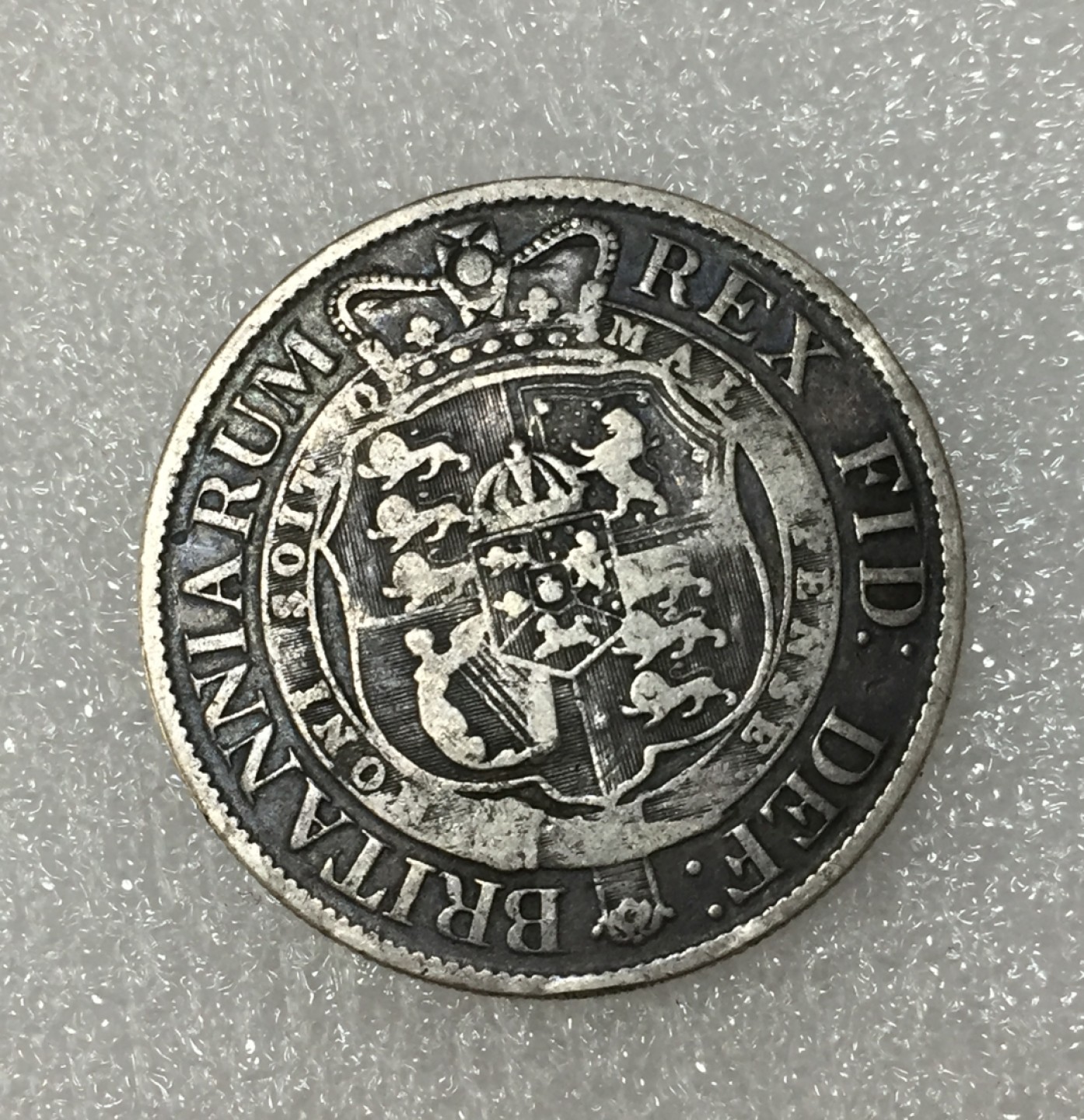 方圆集藏第四期专场 9777-英国1818年乔治三世半克朗银币老黑彩