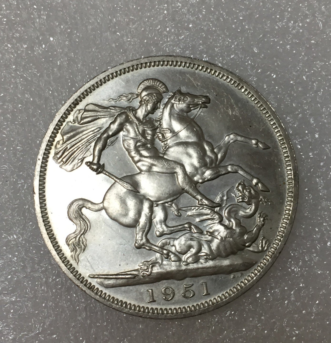 方圆集藏第四期专场 11464-英国1951年乔治六世马剑克朗