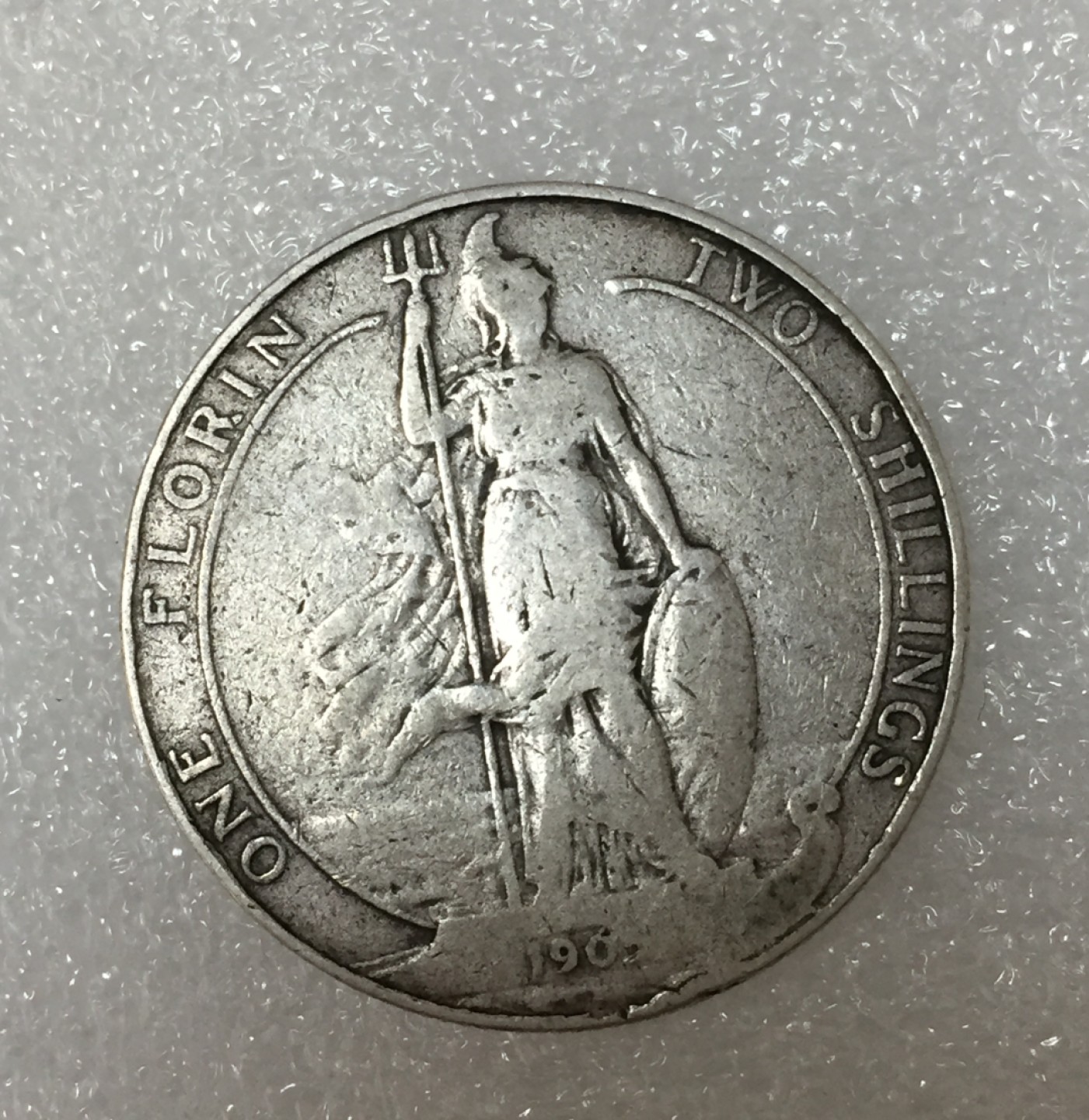 方圆集藏第四期专场 8635-英国爱德华七世海神2先令银币