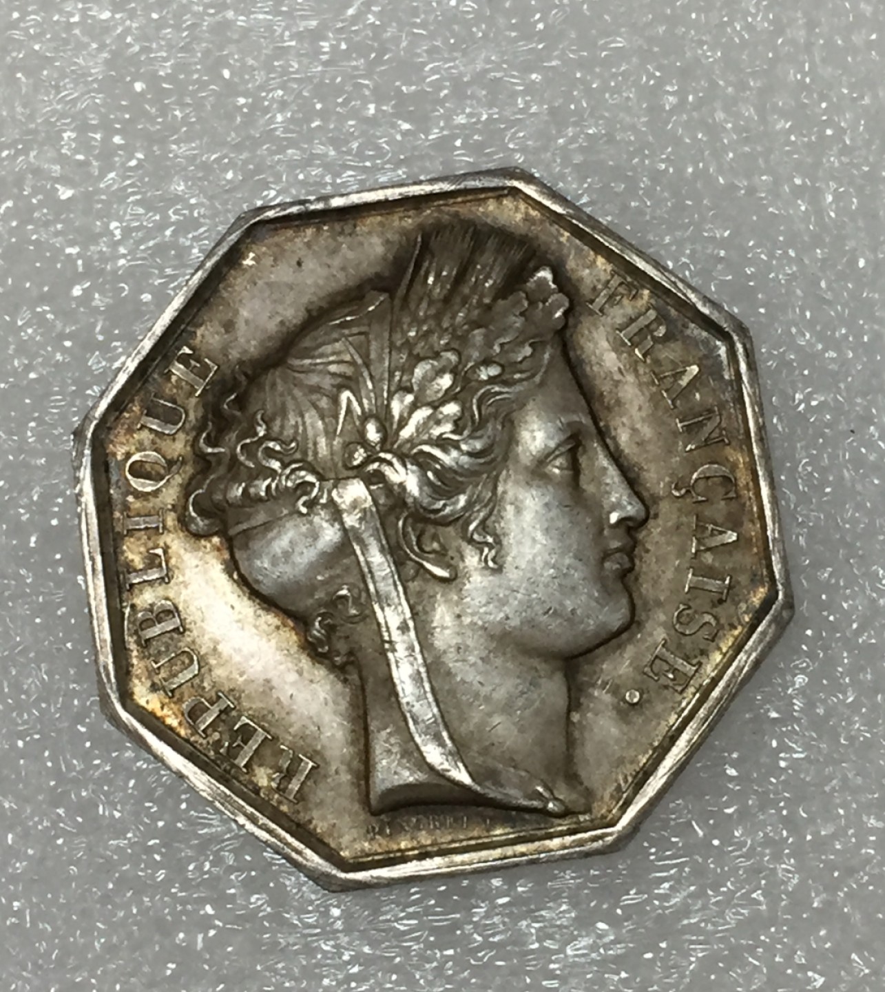 方圆集藏第四期专场 7930-法国1879年谷物女神八角银章Jeton代用币