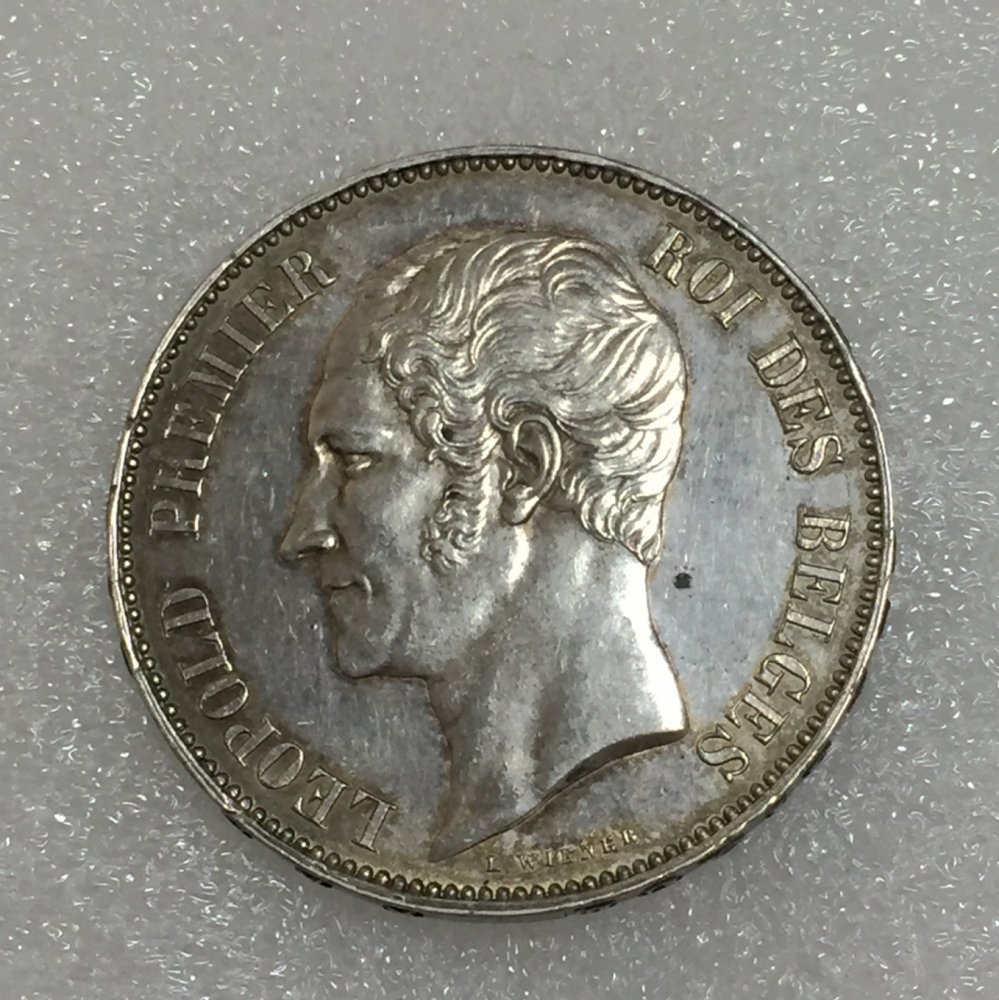 方圆集藏第四期专场 9120-比利时1853年利奥波德一世公爵大婚双人像5法郎