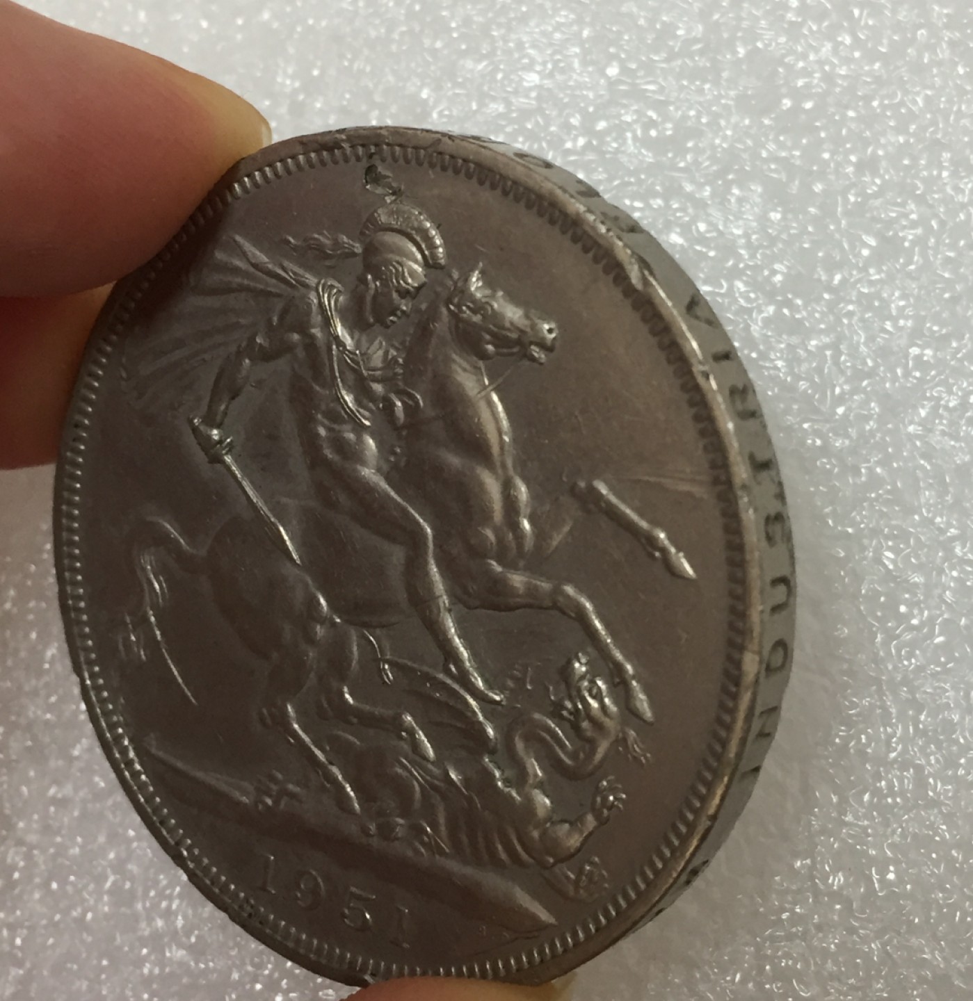 方圆集藏第四期专场 11463-英国1951年乔治六世马剑克朗