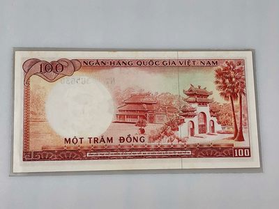 【三泉🏦Quan Se】拍卖第十二期⚖️ - 南越1966年100盾【UNC，原票挺版，票面有轻微黄斑】