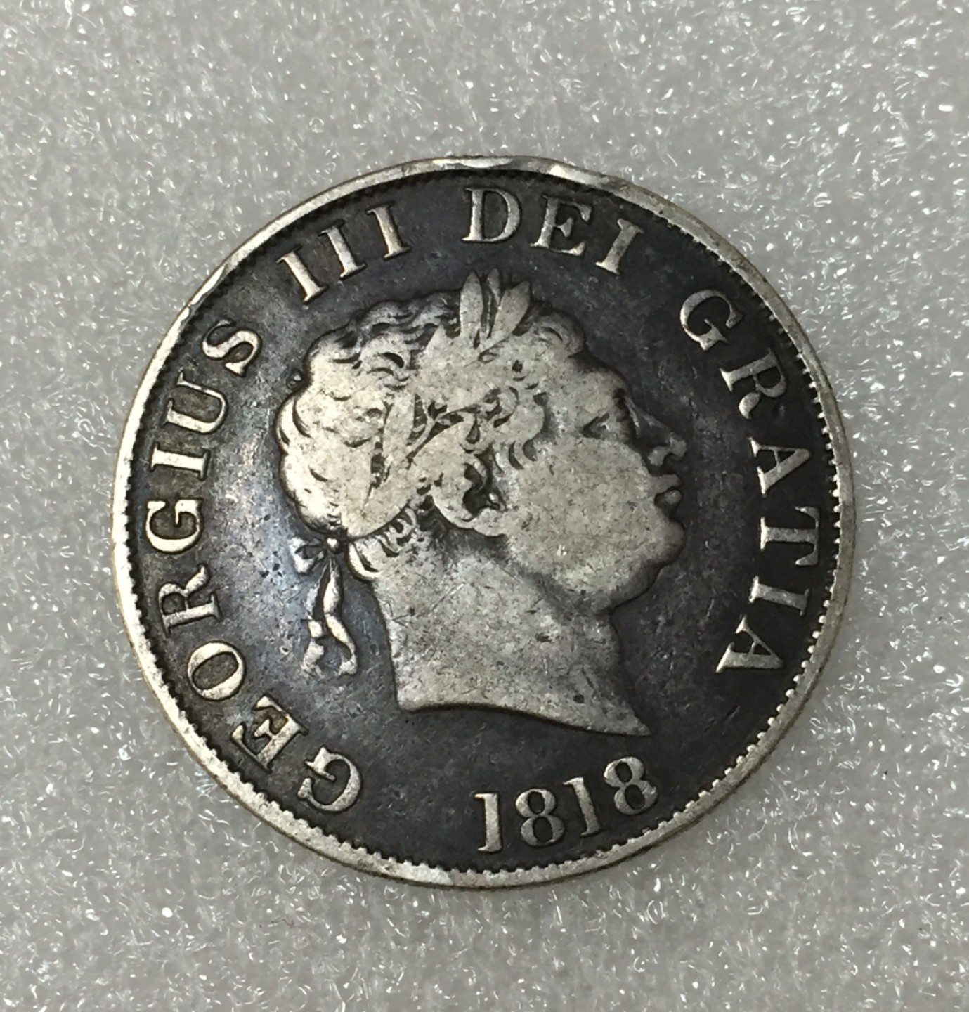 方圆集藏第四期专场 9777-英国1818年乔治三世半克朗银币老黑彩