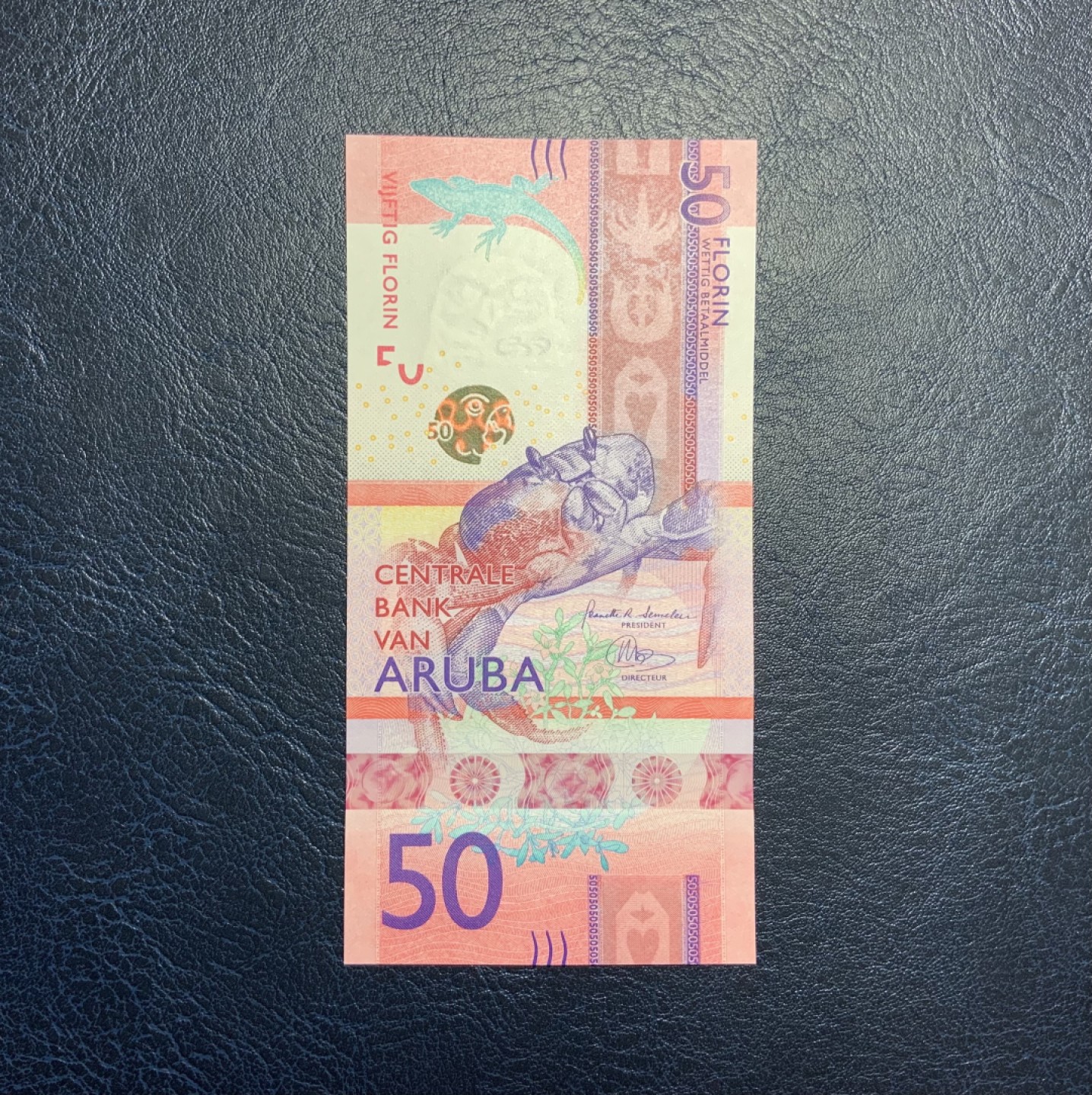 收藏联盟Quantum Auction 第254期拍卖  阿鲁巴岛2019年50弗洛林 品相全新UNC 首发A冠