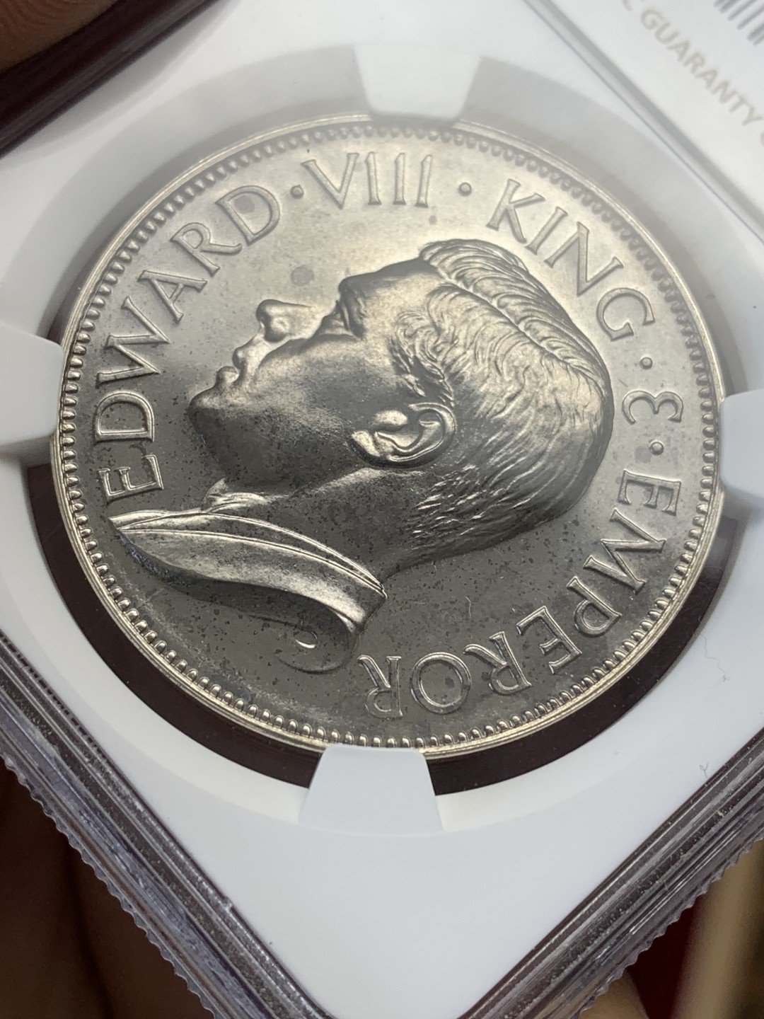 《竞宝斋》第159场-周日，周一 2场 (全场包邮) NGC-PF65 锡兰1936 大象1克朗大银币 少见品种