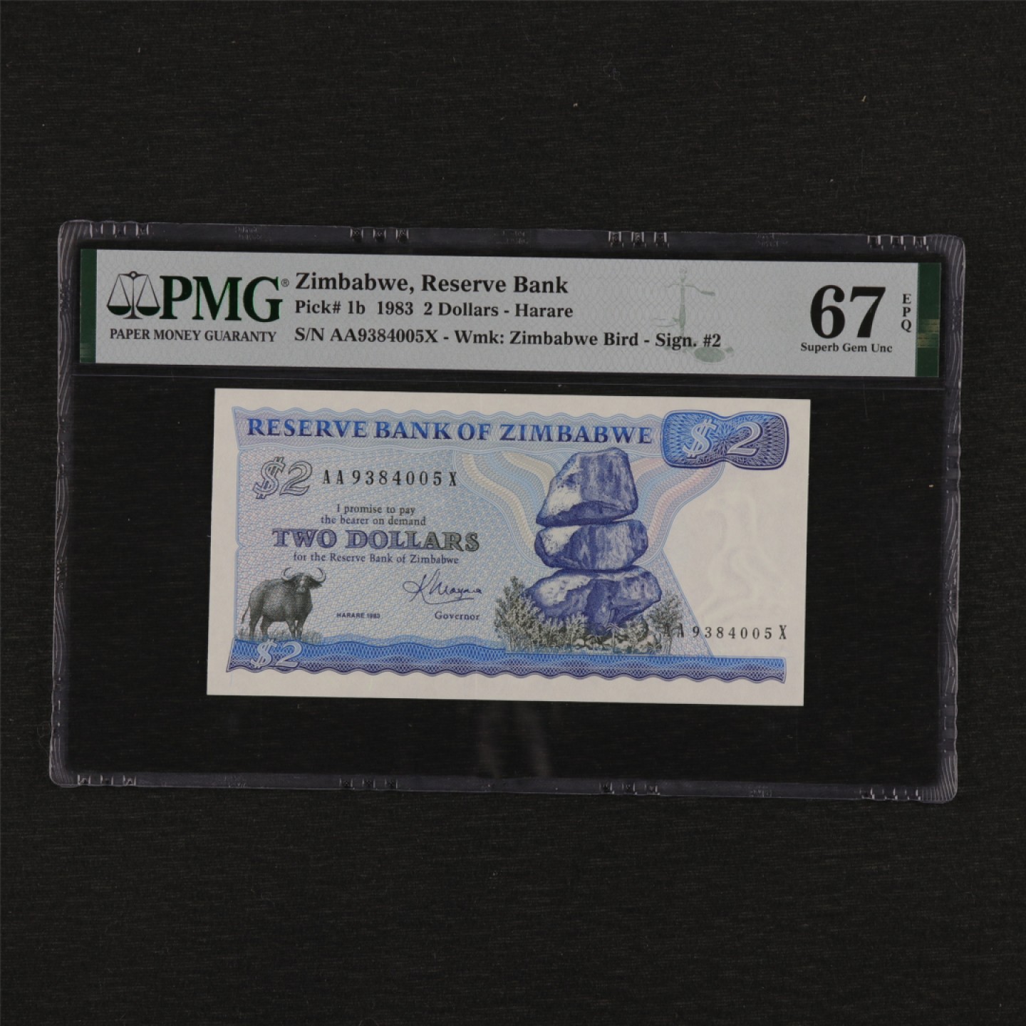 【亘邦集藏】第157期拍卖 1983年 津巴布韦2Dollar PMG 67EPQ 9384005