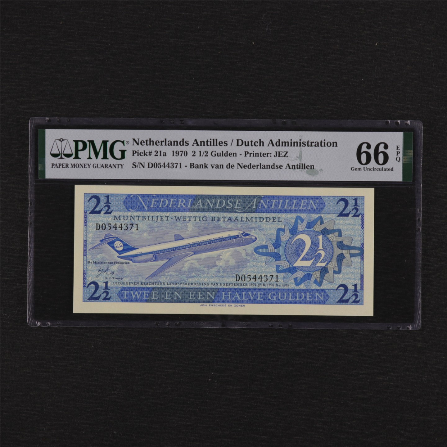 【亘邦集藏】第157期拍卖 1970年 荷兰2.5古尔登 PMG 66EPQ 0544371