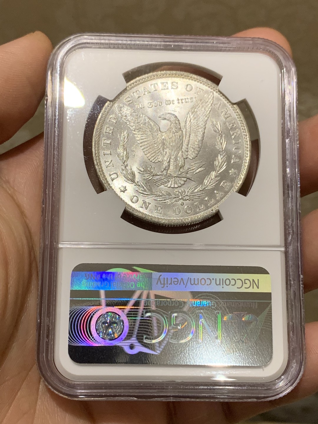 《竞宝斋》第159场-周日，周一 2场 (全场包邮) NGC-MS63 美国 1884年 摩根大银币 原光好品 经典品种