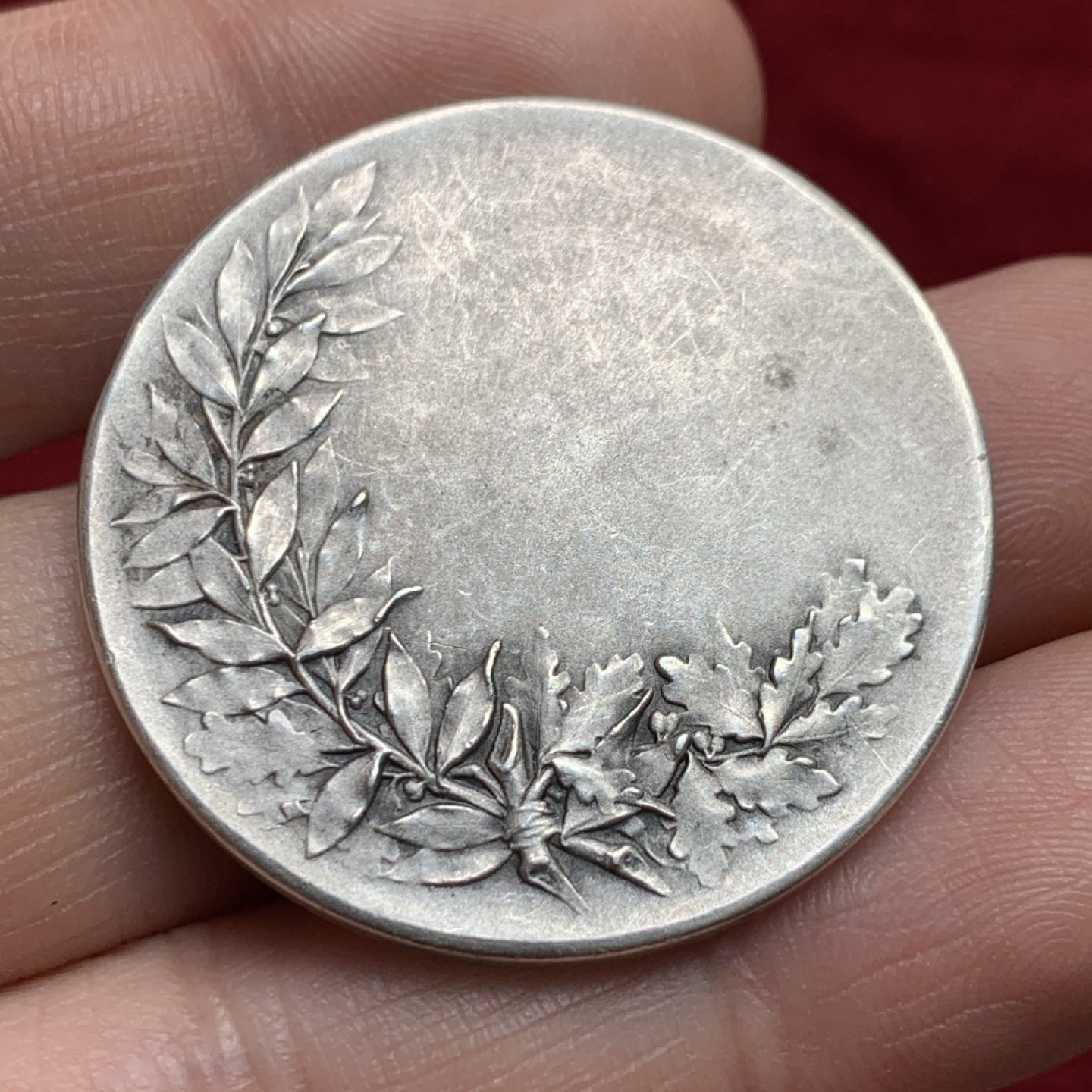 《竞宝斋》第159场-周日，周一 2场 (全场包邮) 法国 少见 戎装女神银章 37mm 20.75g 边铭野猪 菱形 argent950