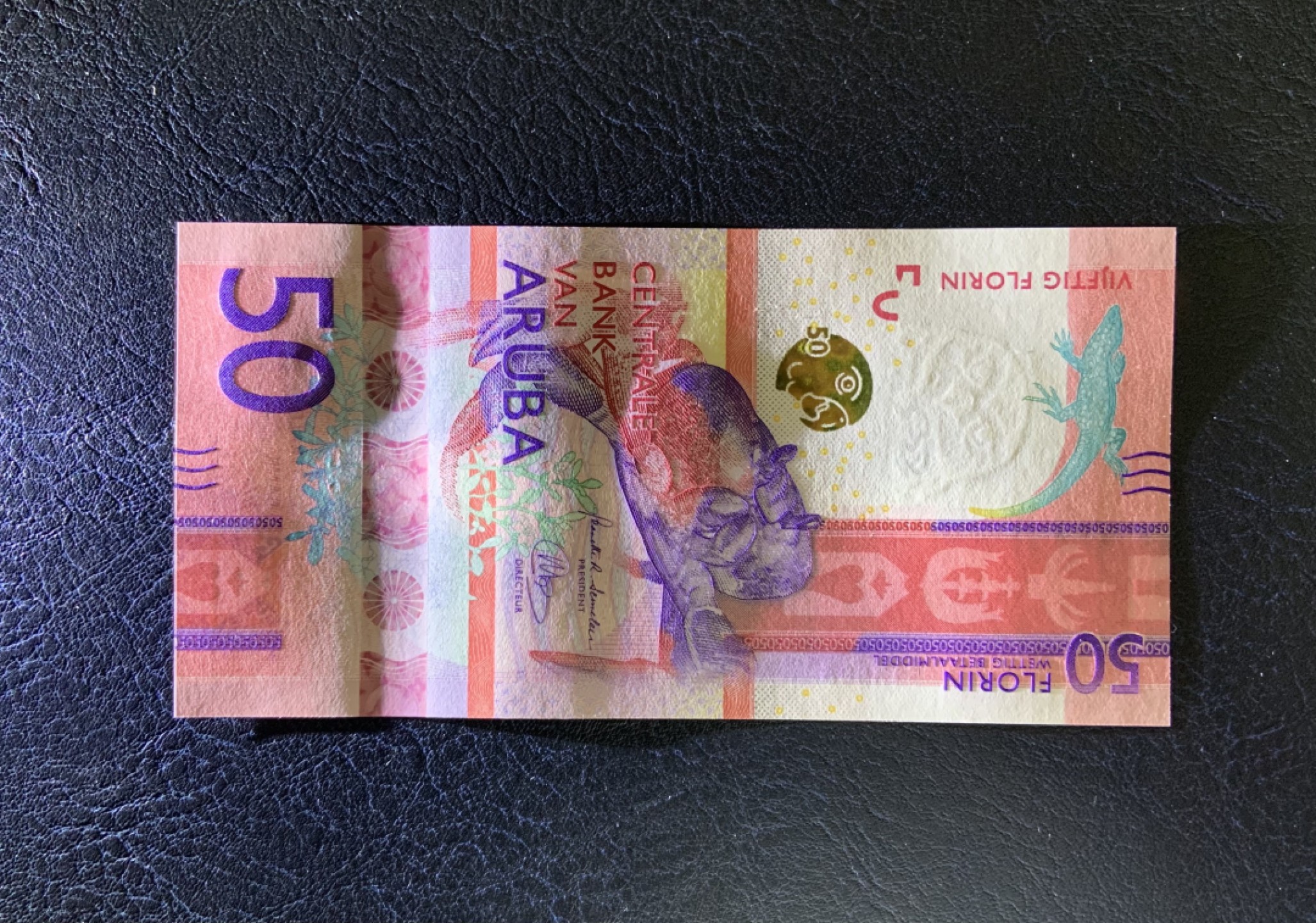 收藏联盟Quantum Auction 第254期拍卖  阿鲁巴岛2019年50弗洛林 品相全新UNC 首发A冠
