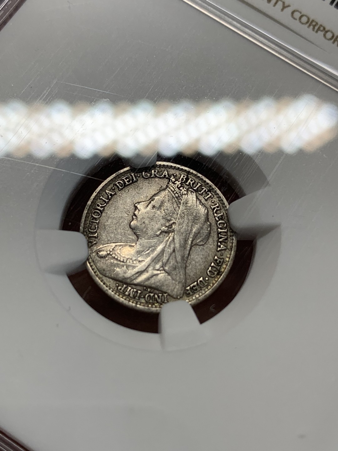 《竞宝斋》第159场-周日，周一 2场 (全场包邮) NGC-XF45 1896英国维多利亚3便士银币