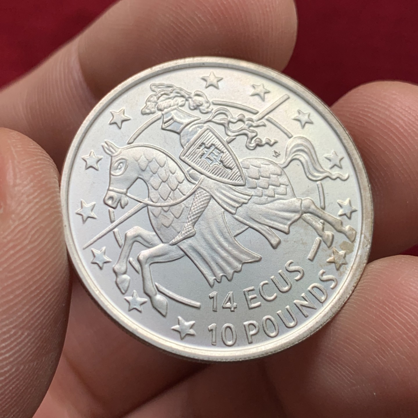 《竞宝斋》第159场-周日，周一 2场 (全场包邮) 直布罗陀1992年14埃古10镑马剑纪念银币