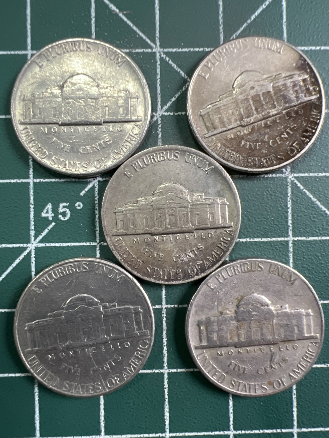 泡泡堂第326期  世界硬币 （无押金，捡漏，全场20包邮，偏远地区除外，接收代拍业务） 五美分5枚