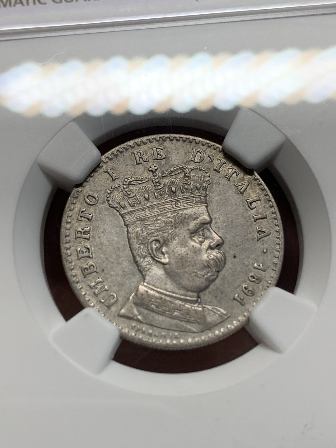 《竞宝斋》第159场-周日，周一 2场 (全场包邮) NGC AU 意占厄立特里亚，1891年1里拉银币 非常稀少