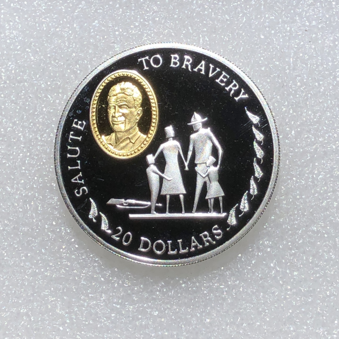 环球钱币第02场 99.9%银镀金查尔斯·乌普海姆20元银币