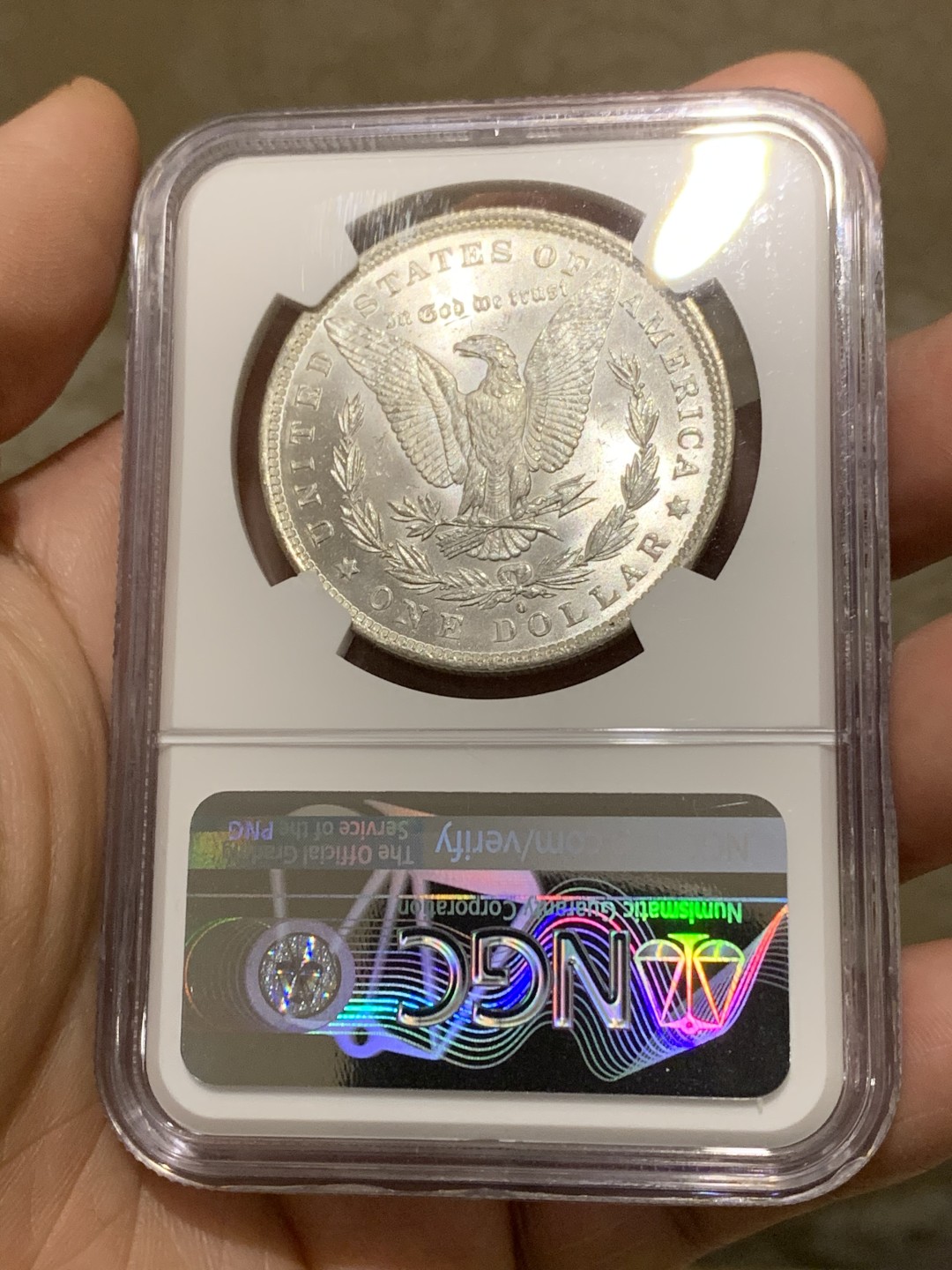 《竞宝斋》第159场-周日，周一 2场 (全场包邮) NGC-MS63 美国 1884年 摩根大银币 原光好品 经典品种