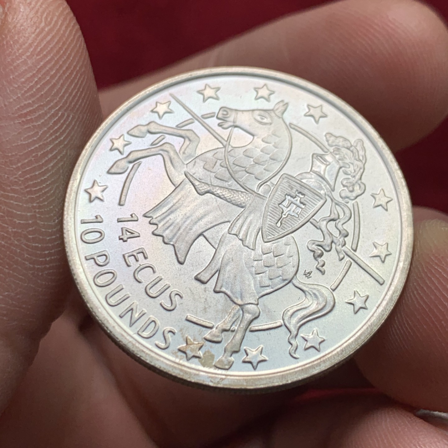 《竞宝斋》第159场-周日，周一 2场 (全场包邮) 直布罗陀1992年14埃古10镑马剑纪念银币