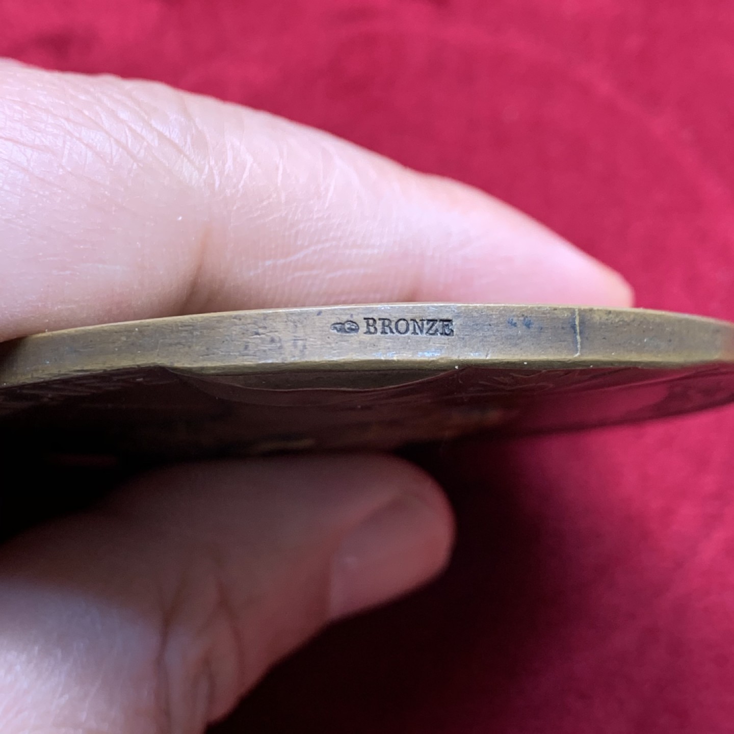 《竞宝斋》第159场-周日，周一 2场 (全场包邮) 法国 1887年 卡诺总统 纪念铜章，直径68mm，重量118g