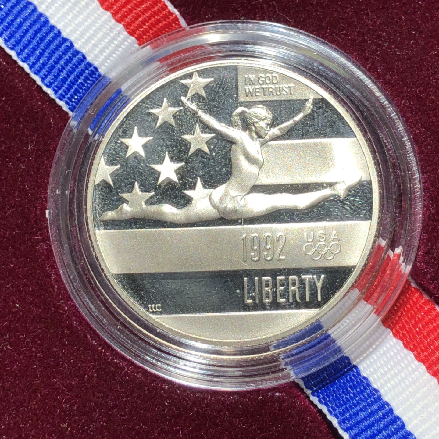 环球钱币第02场 1992年巴塞罗那奥运体操美国半圆