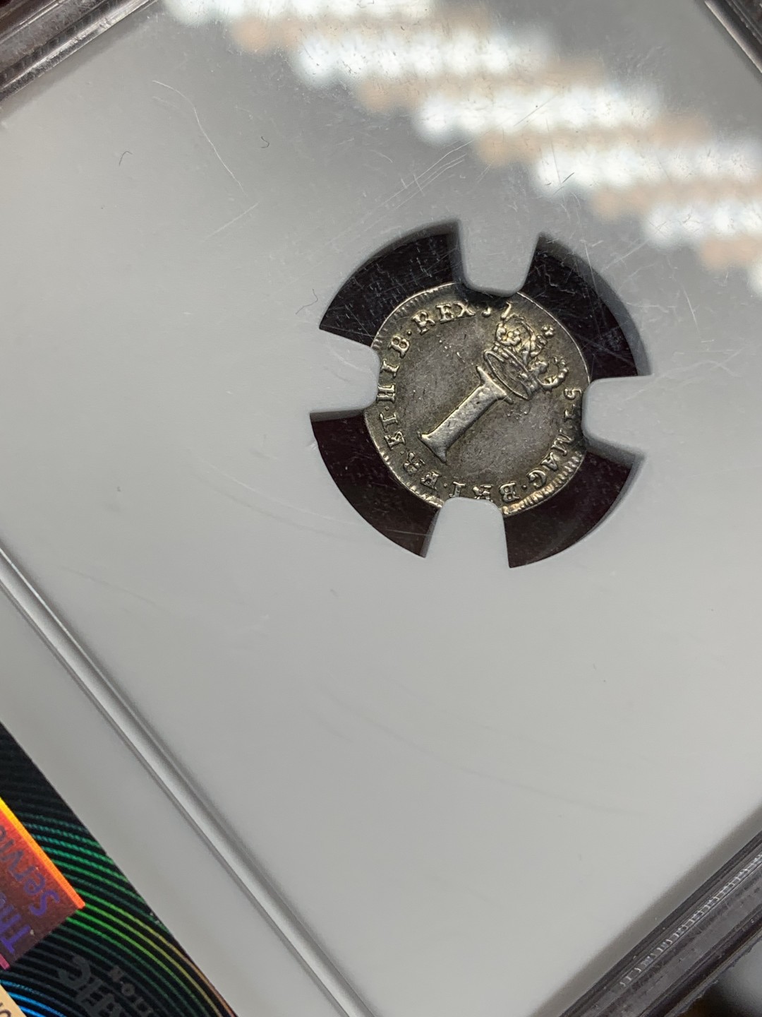 《竞宝斋》第159场-周日，周一 2场 (全场包邮) NGC-AU55 英国乔治二世 1便士银币 留传不易