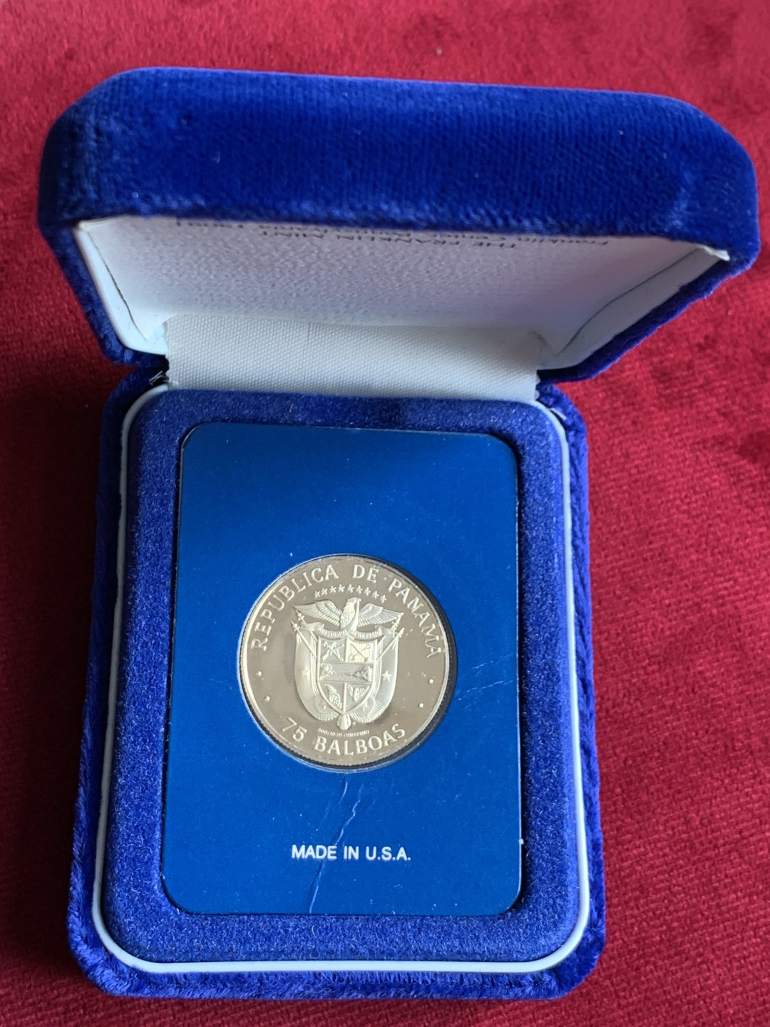 《竞宝斋》第159场-周日，周一 2场 (全场包邮) 巴拿马1978年10.6克金币（50%含金），原盒原装