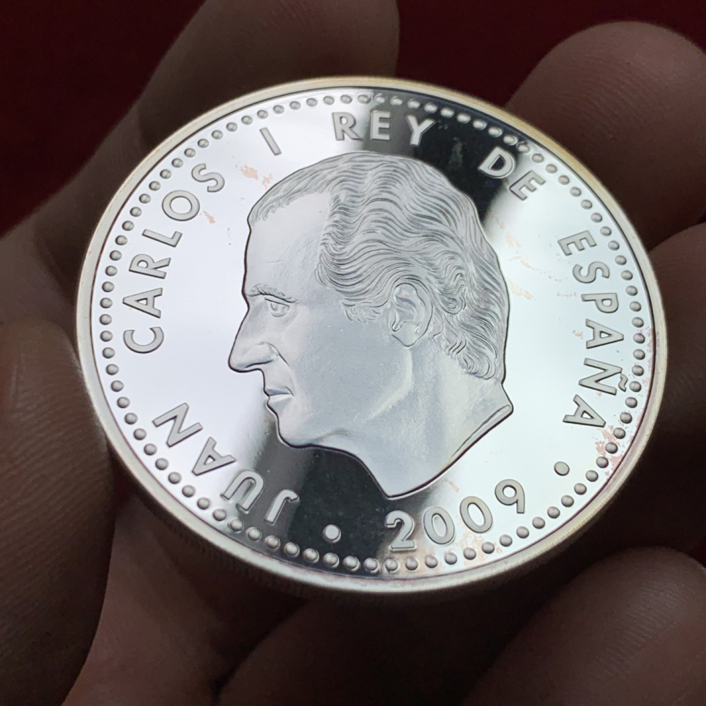 《竞宝斋》第159场-周日，周一 2场 (全场包邮) 西班牙 2009年 欧洲历史人物费利佩二世 10欧元 大银币 27克 925银