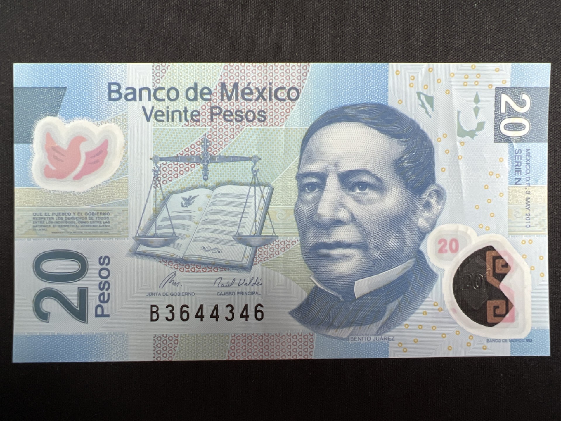 泡泡堂微拍第137幕纸币捡漏可累计专场👿👿，累计满二十元包邮，接受代拍业务 墨西哥20元 塑料钞