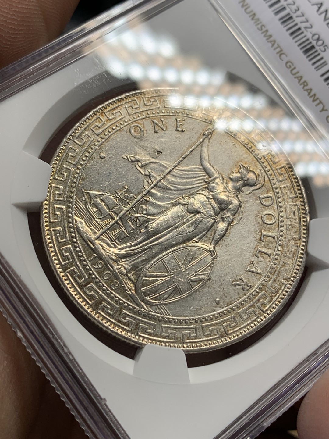 《竞宝斋》第159场-周日，周一 2场 (全场包邮) NGC-UNCD 英国 1908年 1元 站洋经典品种，上海NGC严评，性价比之选