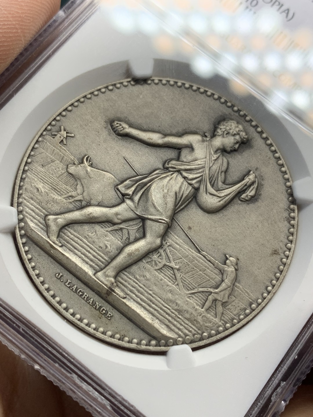 《竞宝斋》第159场-周日，周一 2场 (全场包邮) NGC MS63 法国农业部播种大银章 经典热门品种