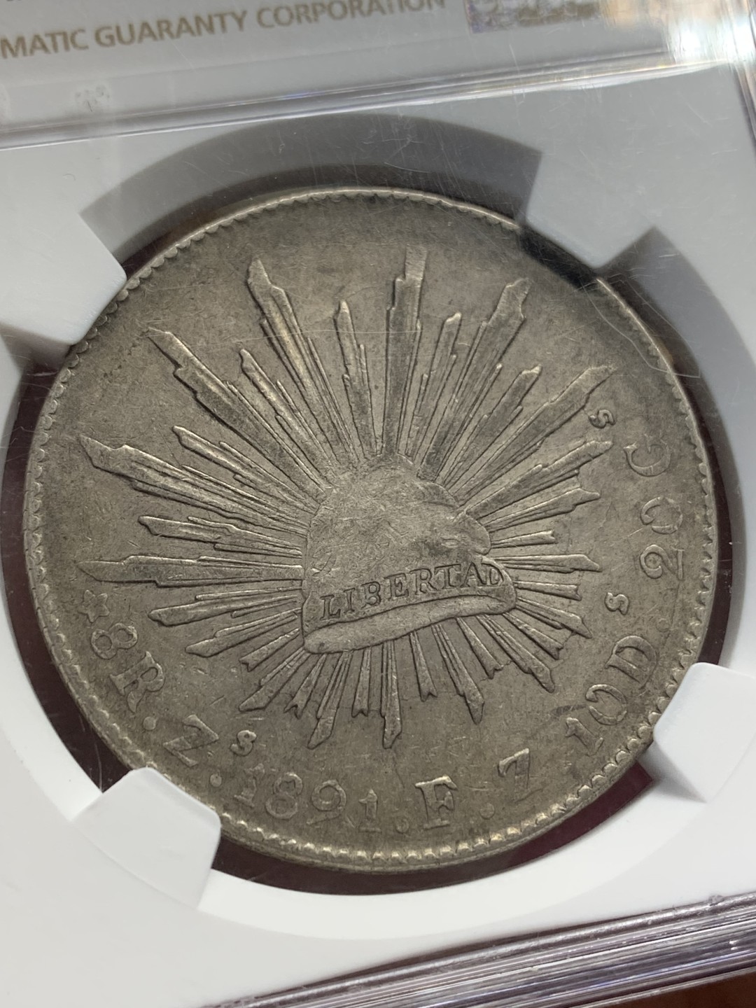 《竞宝斋》第159场-周日，周一 2场 (全场包邮) NGC-XF45 墨西哥 1891年 花边鹰洋 状态不错