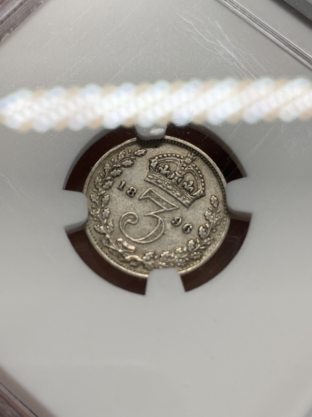 《竞宝斋》第159场-周日，周一 2场 (全场包邮) NGC-XF45 1896英国维多利亚3便士银币