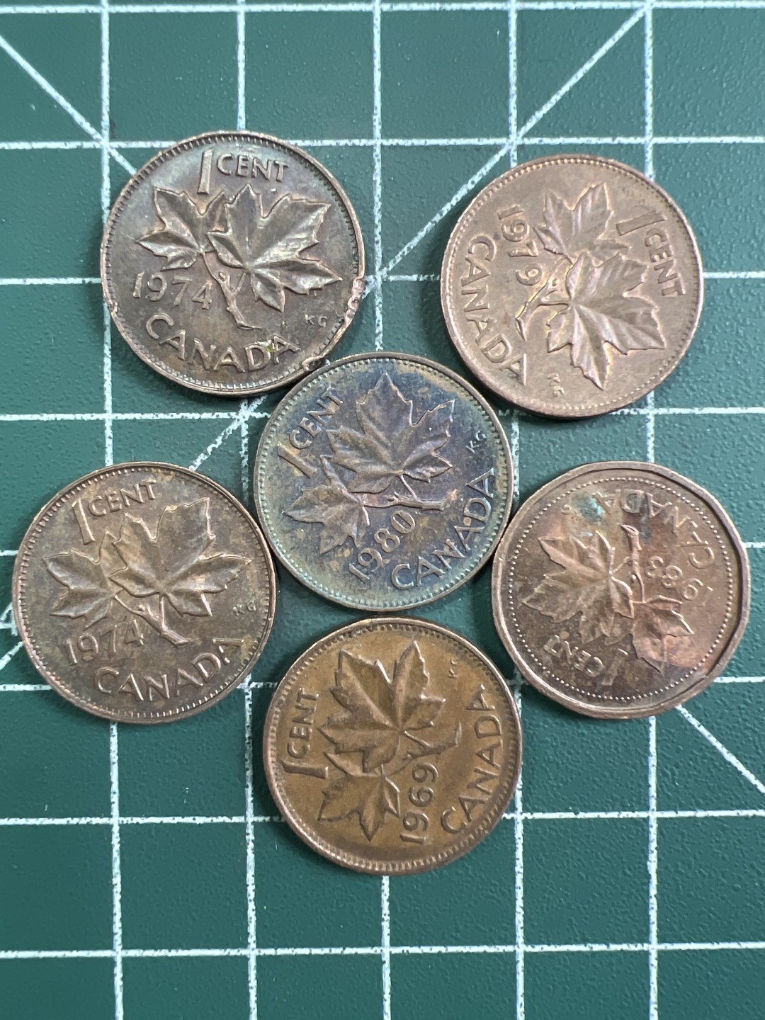 泡泡堂第326期  世界硬币 （无押金，捡漏，全场20包邮，偏远地区除外，接收代拍业务） 加拿大一分6枚