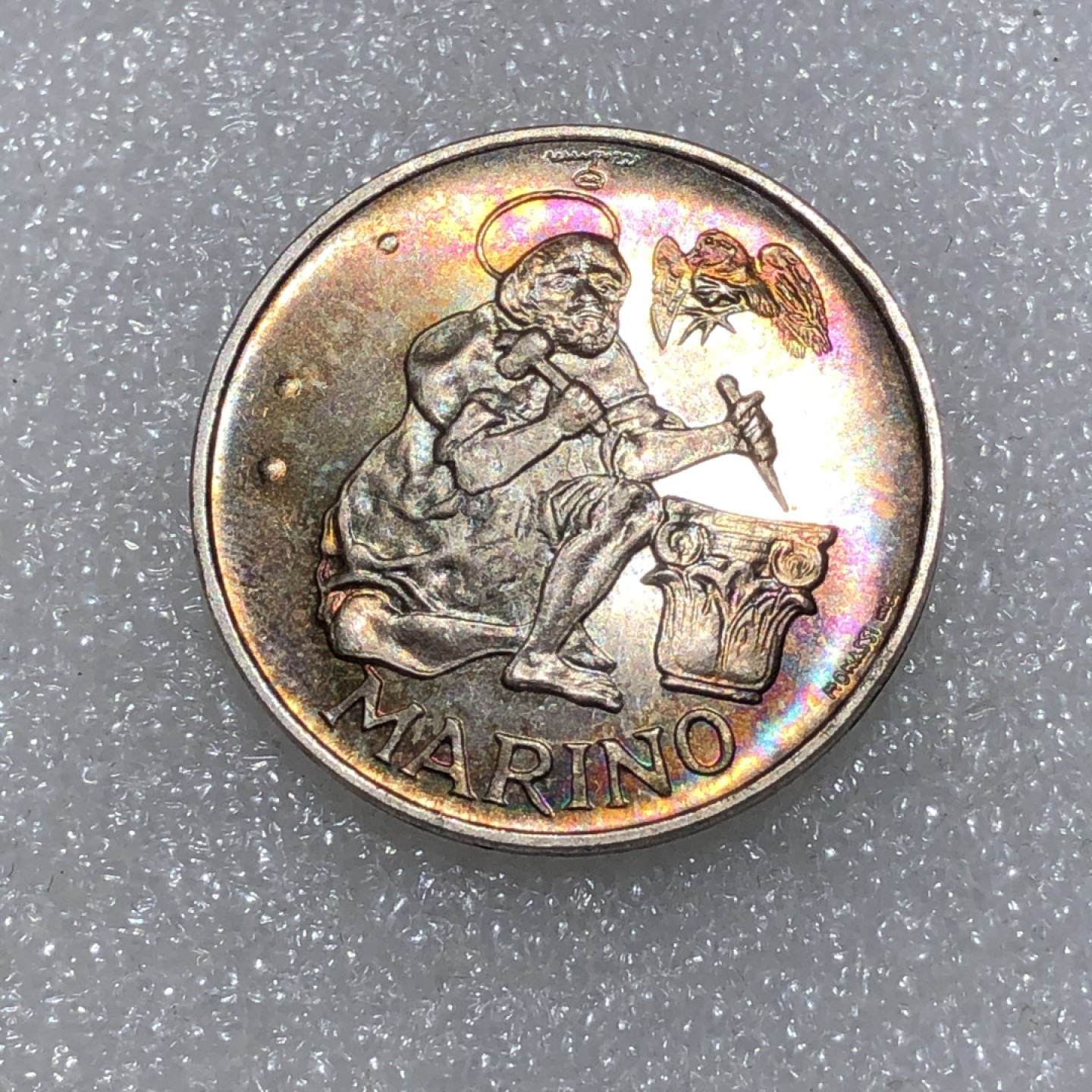 环球钱币第02场 五彩83.5%银圣马力诺500里拉银币