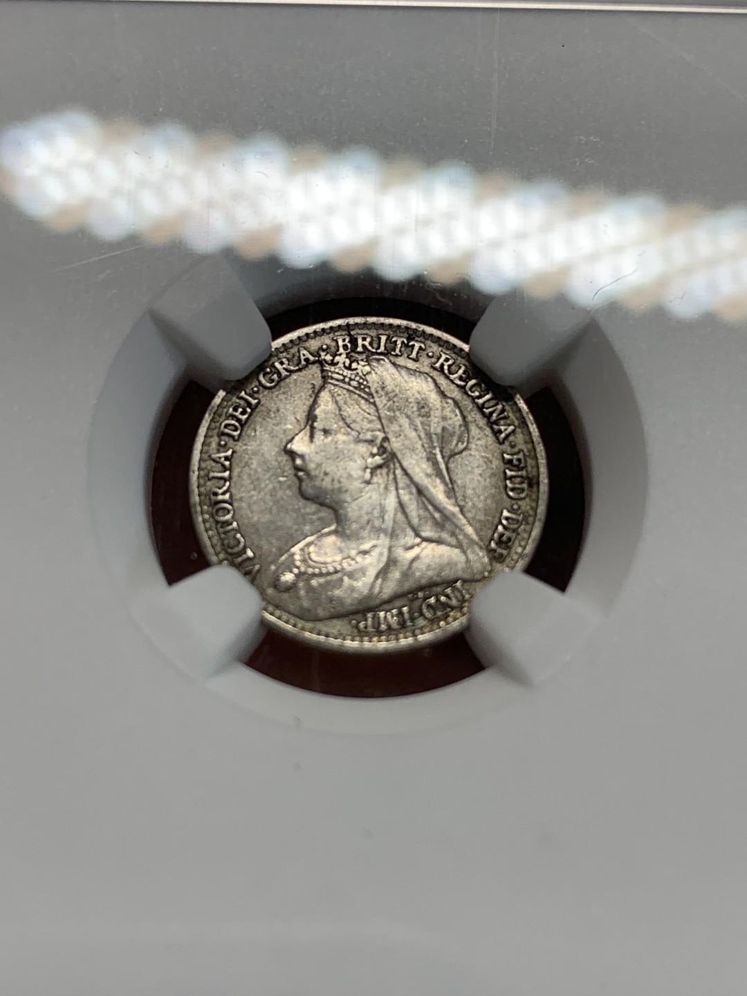 《竞宝斋》第159场-周日，周一 2场 (全场包邮) NGC-XF45 1896英国维多利亚3便士银币