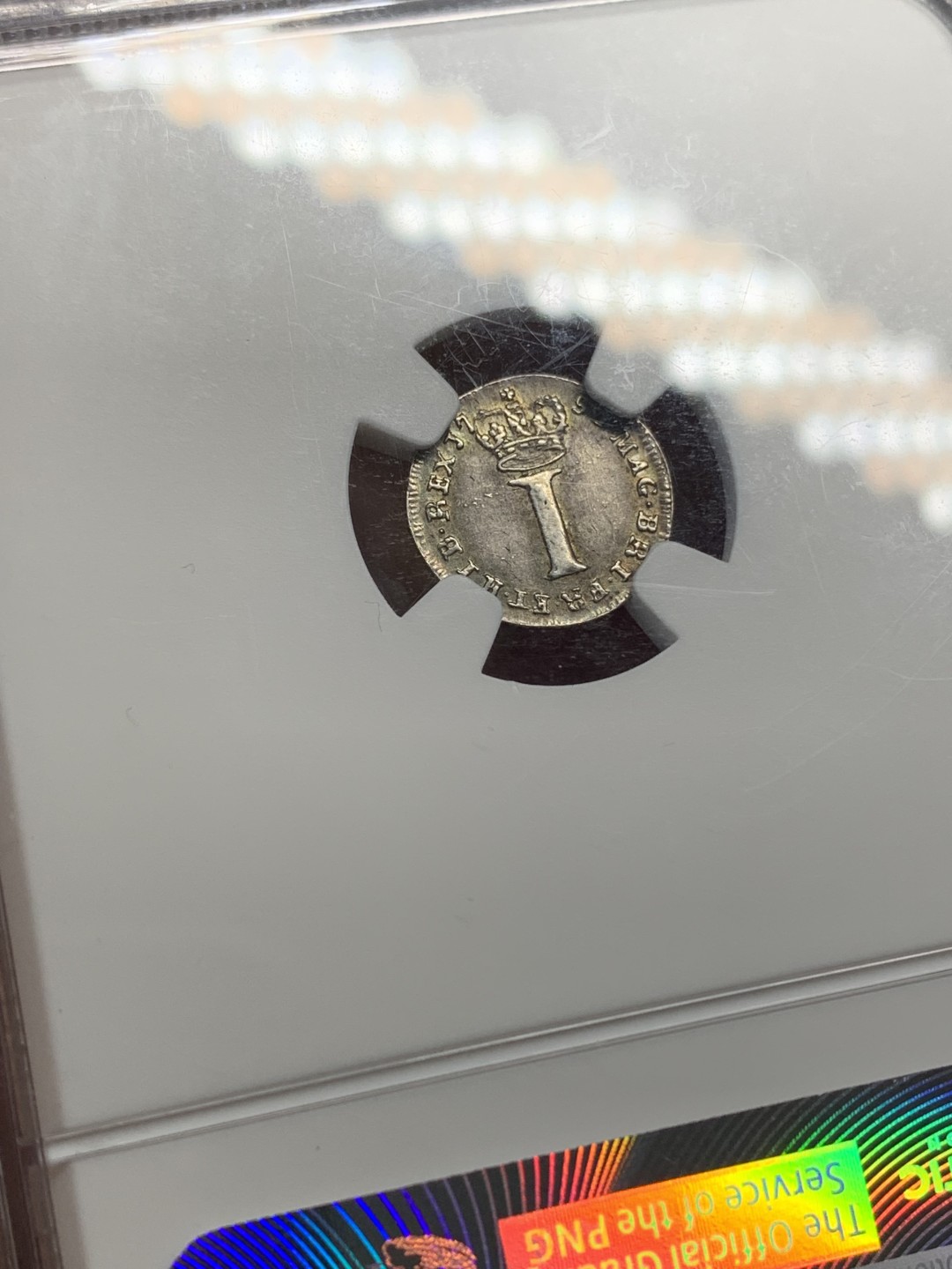 《竞宝斋》第159场-周日，周一 2场 (全场包邮) NGC-AU55 英国乔治二世 1便士银币 留传不易