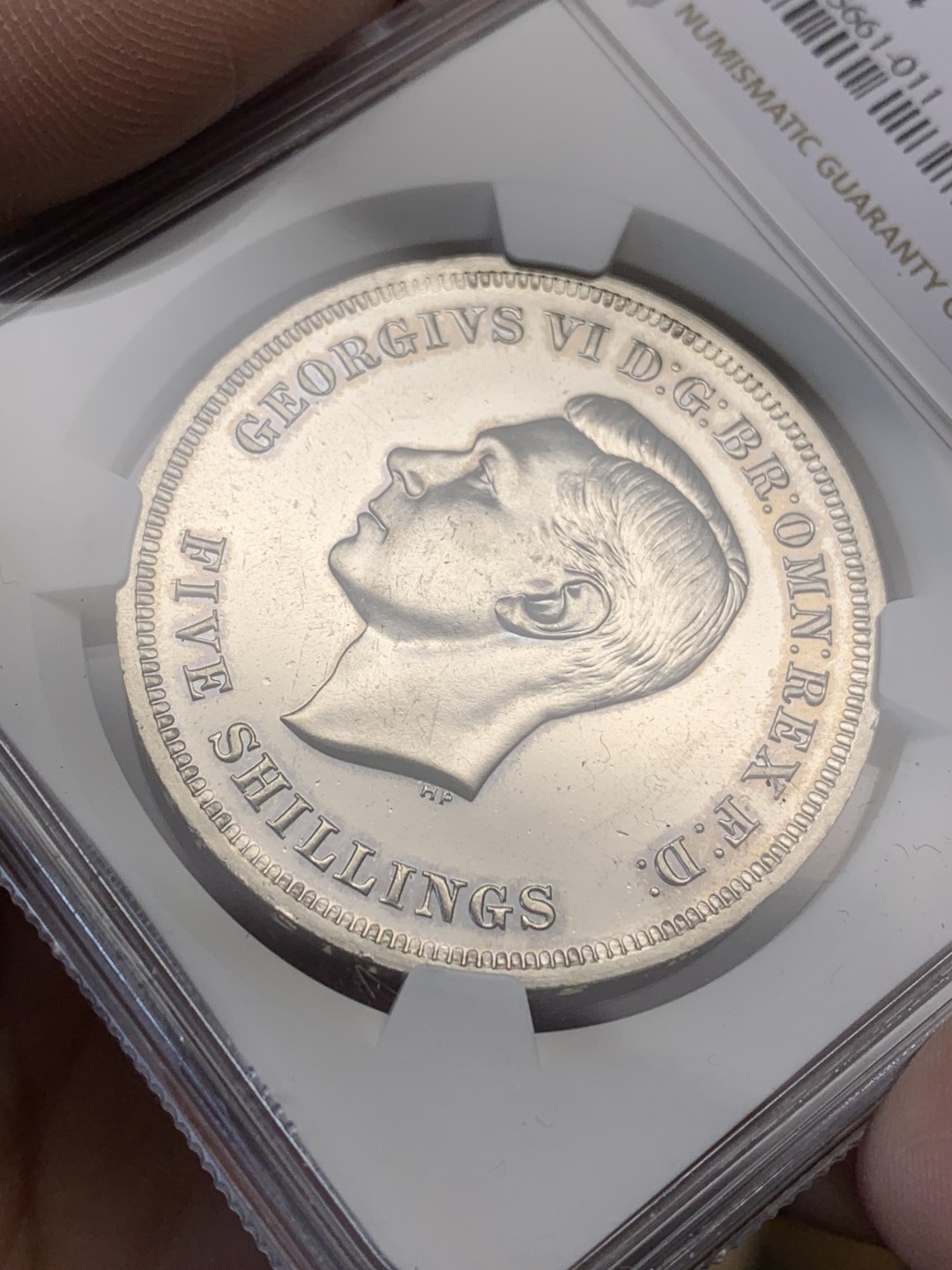 《竞宝斋》第159场-周日，周一 2场 (全场包邮) NGC-PL64 英国 1951年 镍马剑1克朗 高分少见 转光非常漂亮