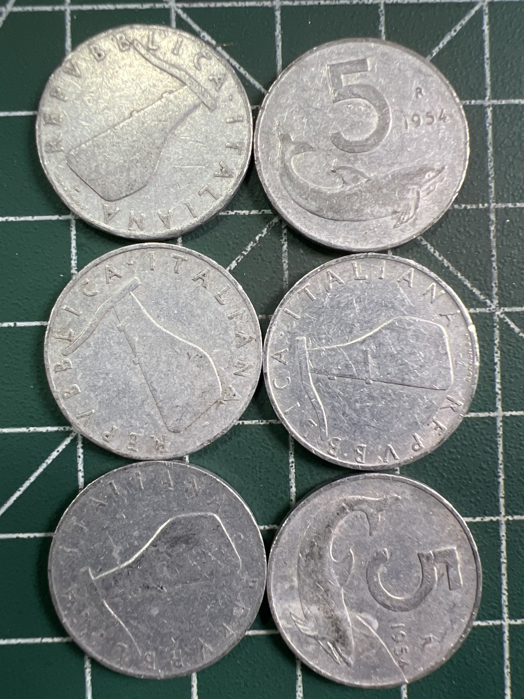 泡泡堂第295期  世界硬币 （无押金，捡漏，全场20包邮，偏远地区除外，接收代拍业务） 意大利5分六枚