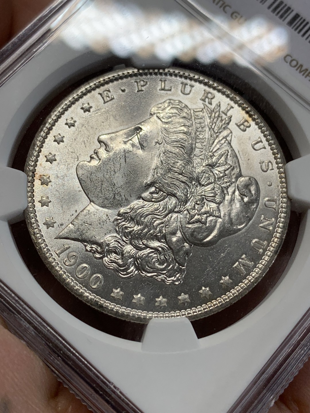 《竞宝斋》第159场-周日，周一 2场 (全场包邮) NGC-MS63 美国1900-O年 摩根一元 大银币 顶级品相