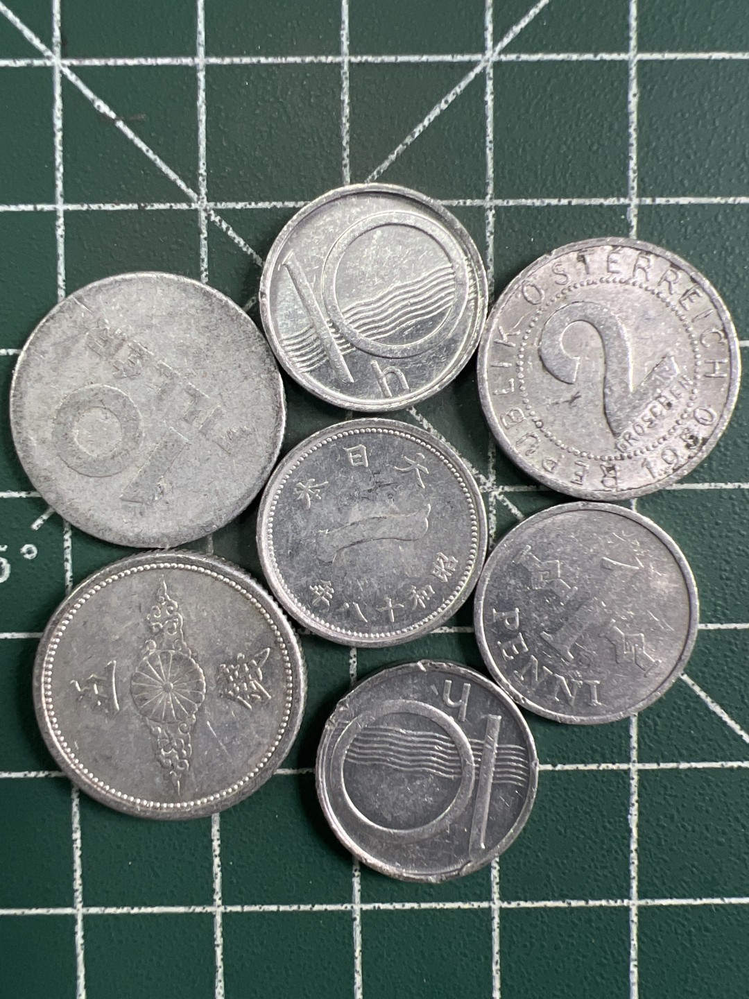 泡泡堂第294期  世界硬币 （无押金，捡漏，全场20包邮，偏远地区除外，接收代拍业务） 小铝币7枚