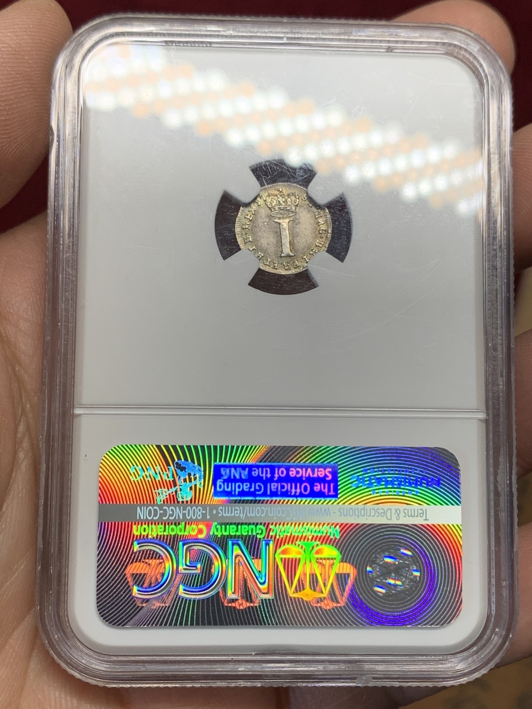 《竞宝斋》第159场-周日，周一 2场 (全场包邮) NGC-AU55 英国乔治二世 1便士银币 留传不易