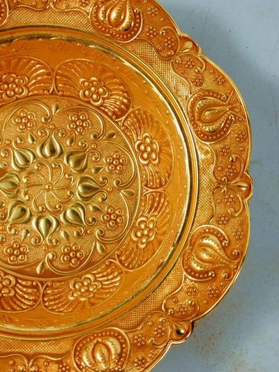 铜鎏金果盘 铜鎏金果盘