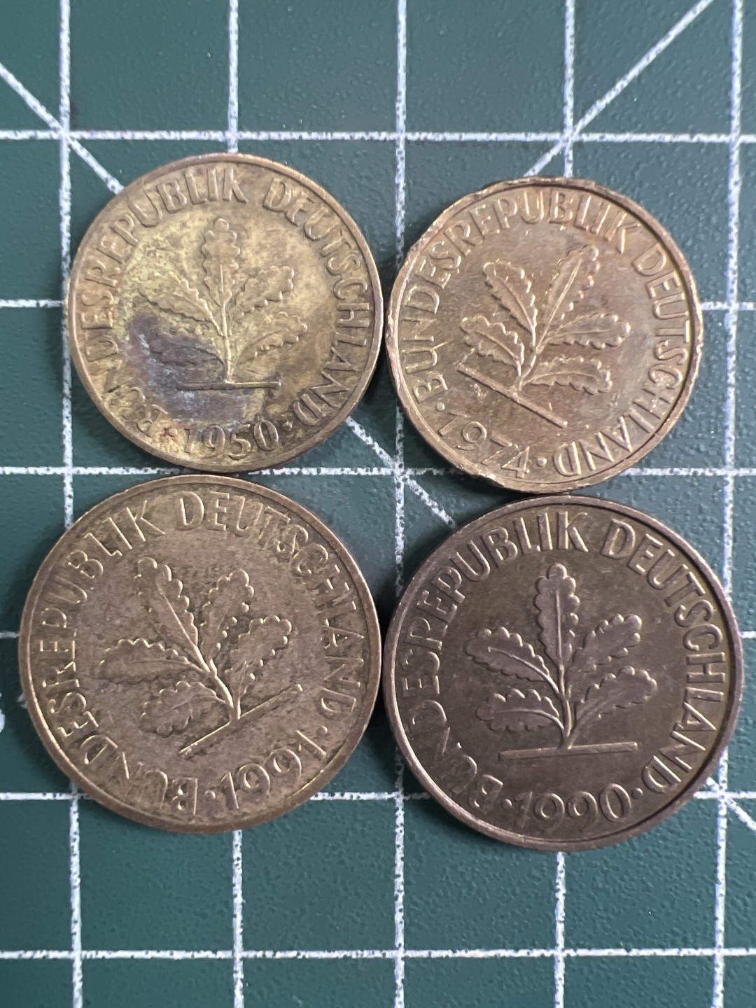 泡泡堂第294期  世界硬币 （无押金，捡漏，全场20包邮，偏远地区除外，接收代拍业务） 德国四枚