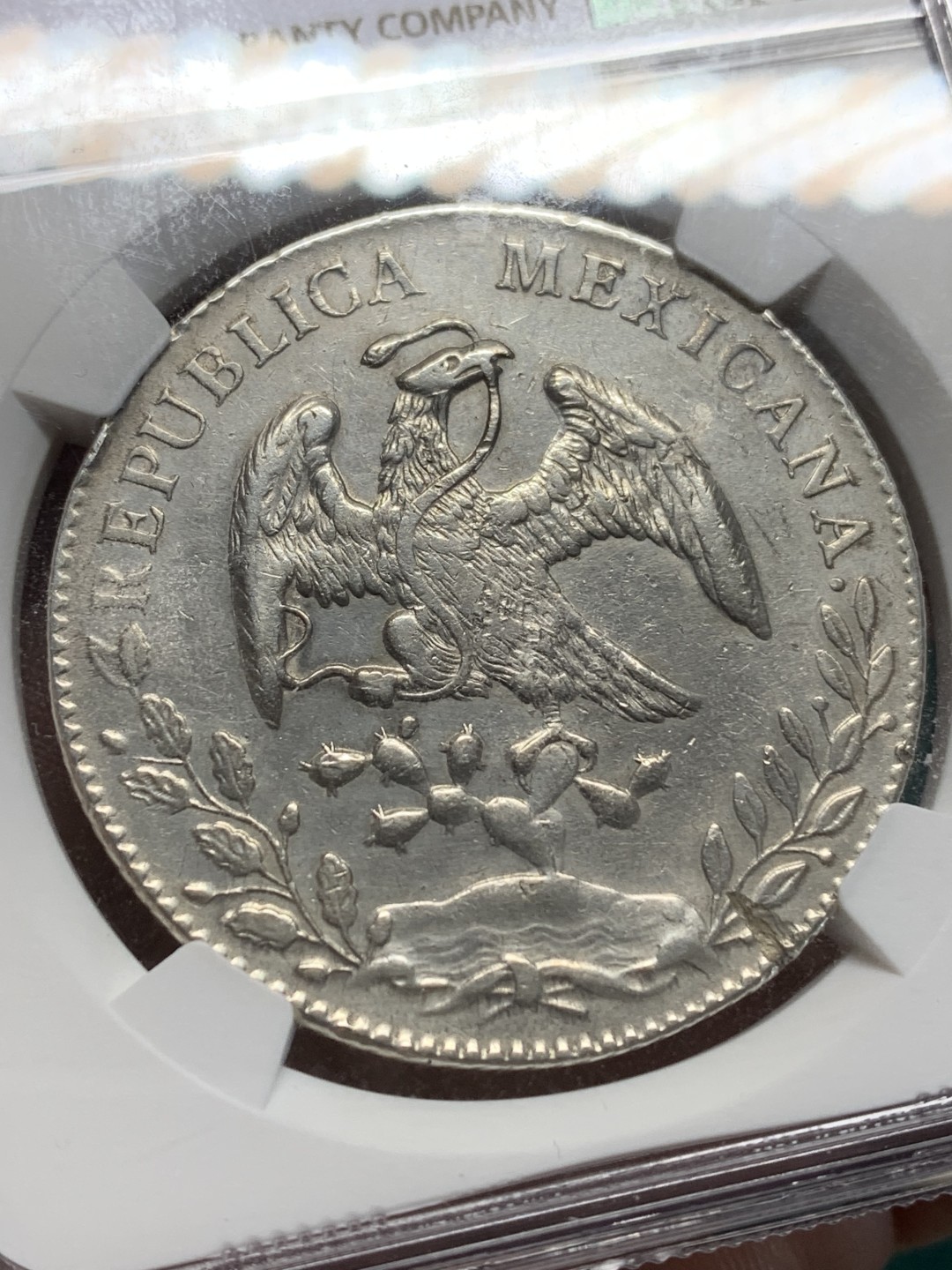 《竞宝斋》第159场-周日，周一 2场 (全场包邮) NGC-AUD 墨西哥 1892年 8R 鹰洋 严评 原厂铸缺 包浆有一点霜感