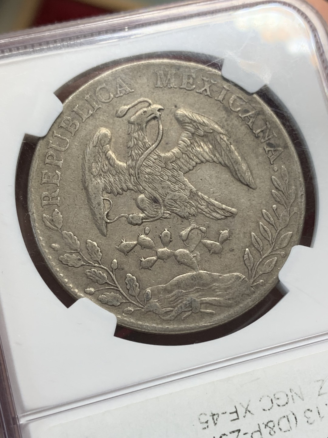 《竞宝斋》第159场-周日，周一 2场 (全场包邮) NGC-XF45 墨西哥 1891年 花边鹰洋 状态不错