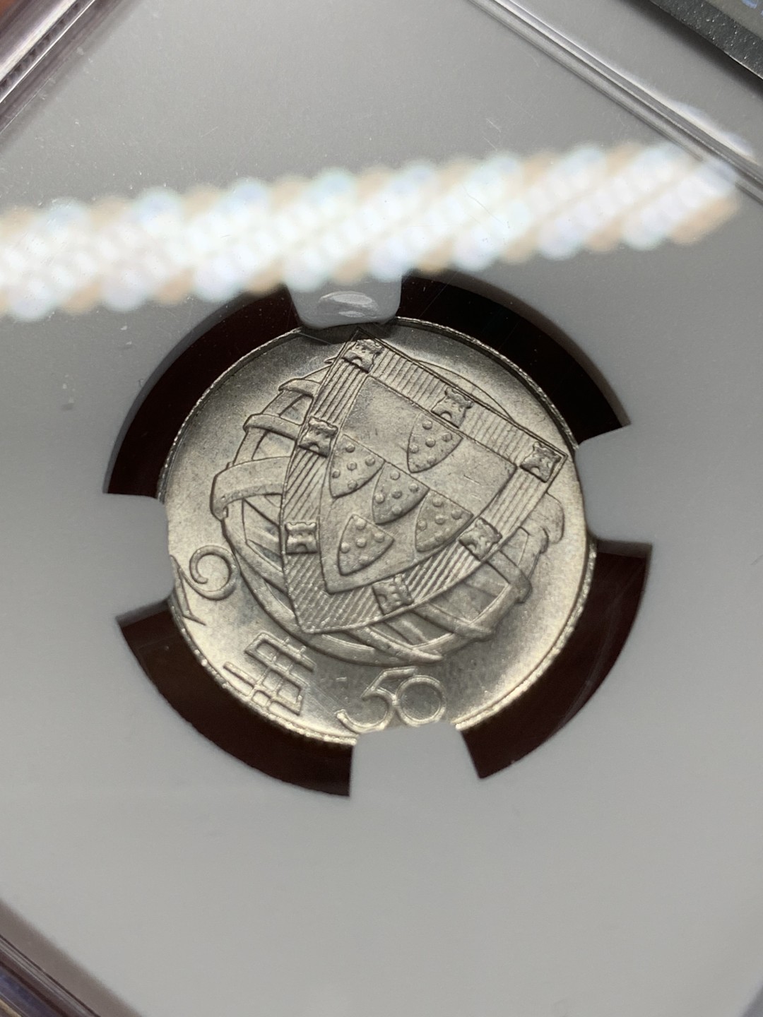 《竞宝斋》第159场-周日，周一 2场 (全场包邮) NGC-MS65 葡萄牙1951年 大帆船2.5盾银币 顶级品相