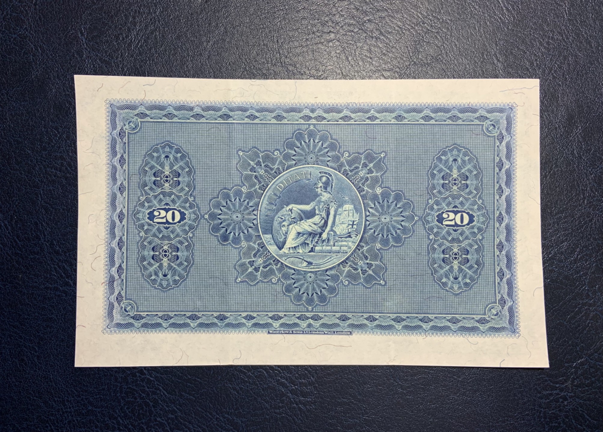 收藏联盟Quantum Auction 第254期拍卖  苏格兰英国亚麻银行1954年20镑 品相AU- 大票幅 珍品 