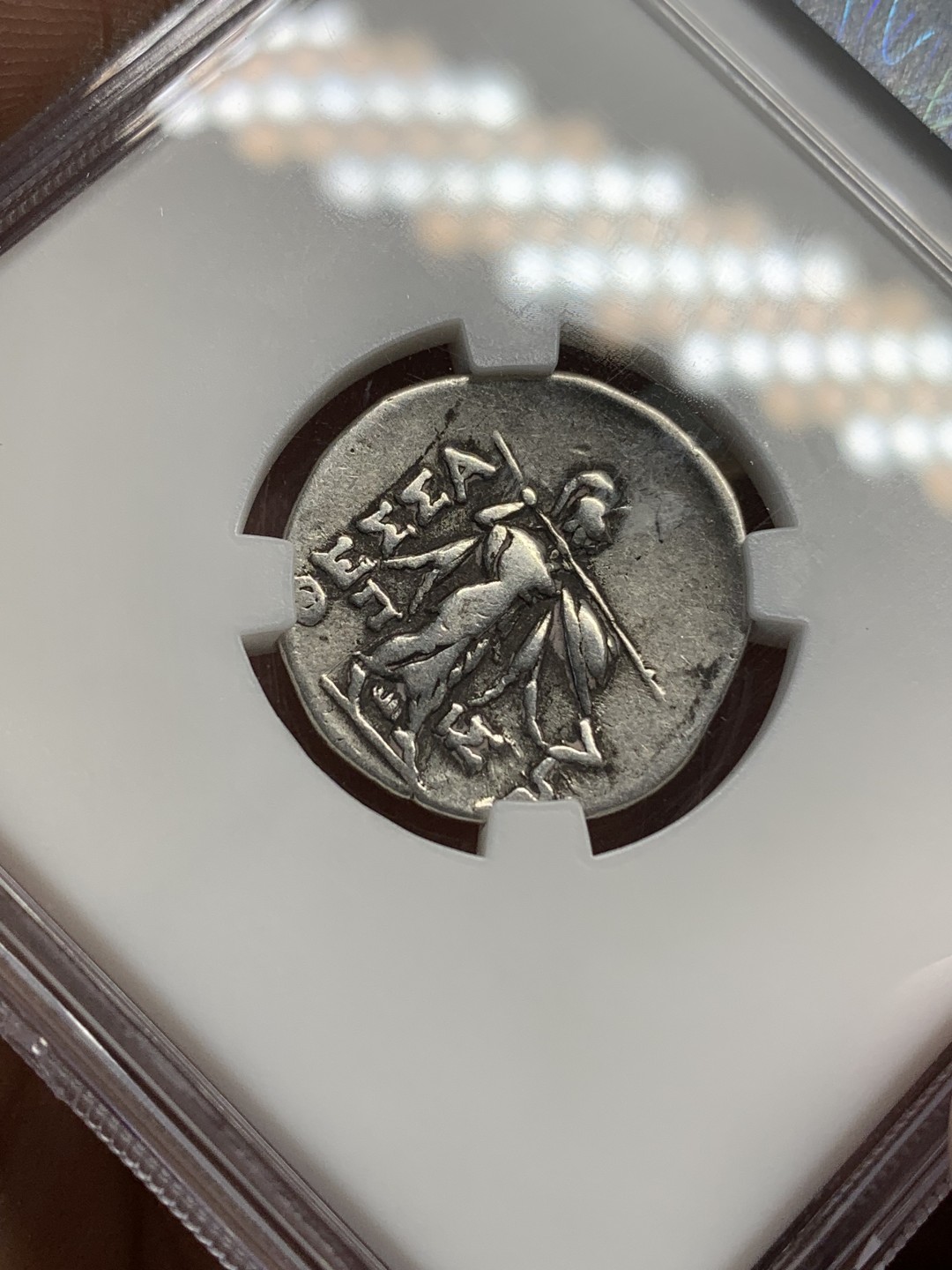 《竞宝斋》第159场-周日，周一 2场 (全场包邮) ZDGS 公元前196-27年 古希腊色萨利同盟 宙斯1斯塔特银币 背面雅典娜持矛盾